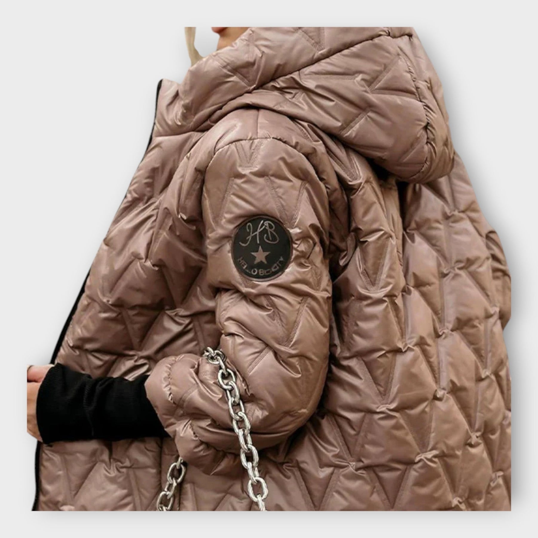 Elegante gesteppte Damenjacke mit Kapuze – Ansicht 5