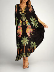 Sahara – Tropisches Damenkleid mit überschnittenen Schultern – Ansicht 8