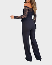 Langärmliger Damen-Spitzenjumpsuit Matilda – Ansicht 4