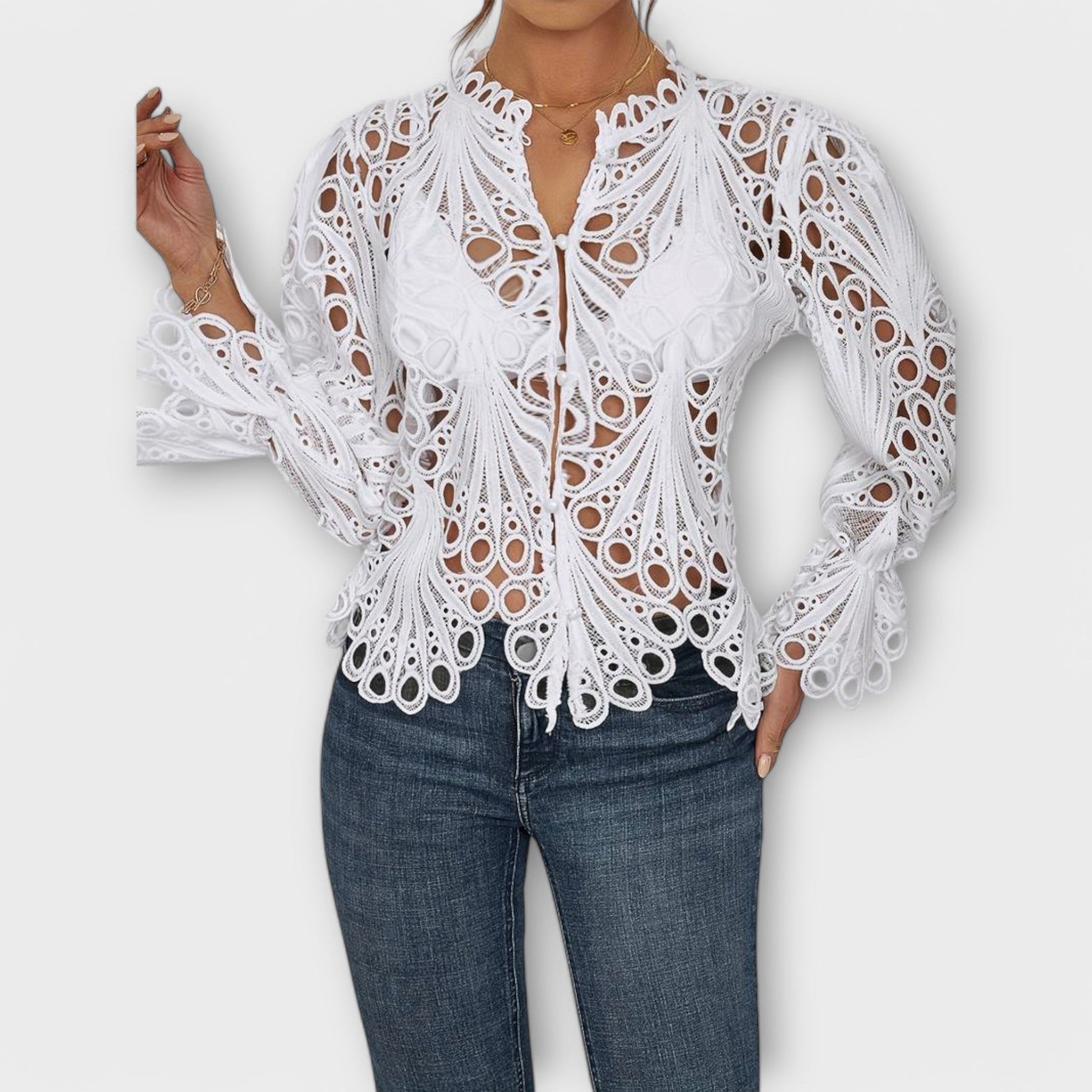 Asymmetrische Damenbluse Savannah – Ansicht 6