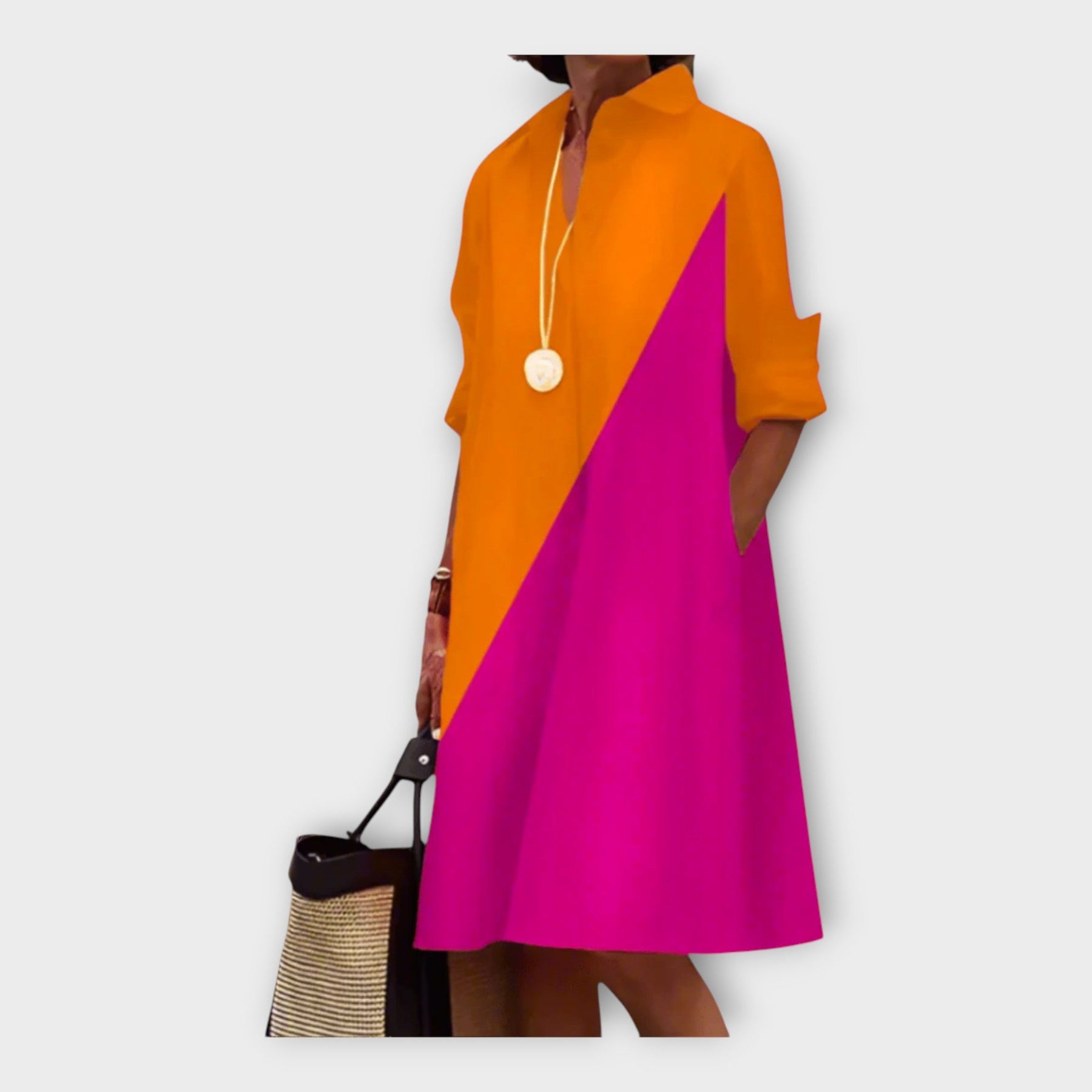 Bettina – Elegantes Polokleid für Damen aus hochwertigem Stoff – Ansicht 3