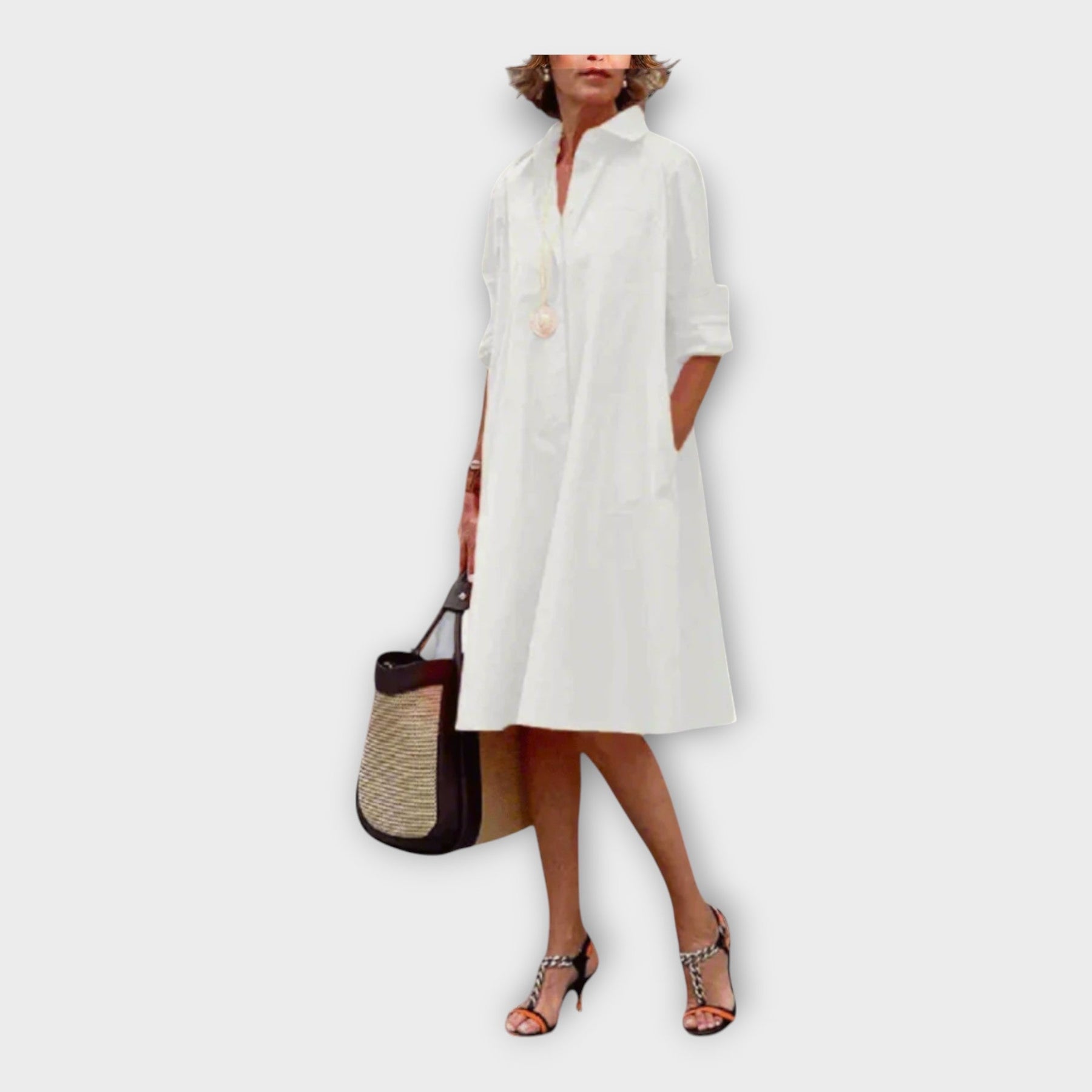 Bettina – Elegantes Polokleid für Damen aus hochwertigem Stoff – Ansicht 4