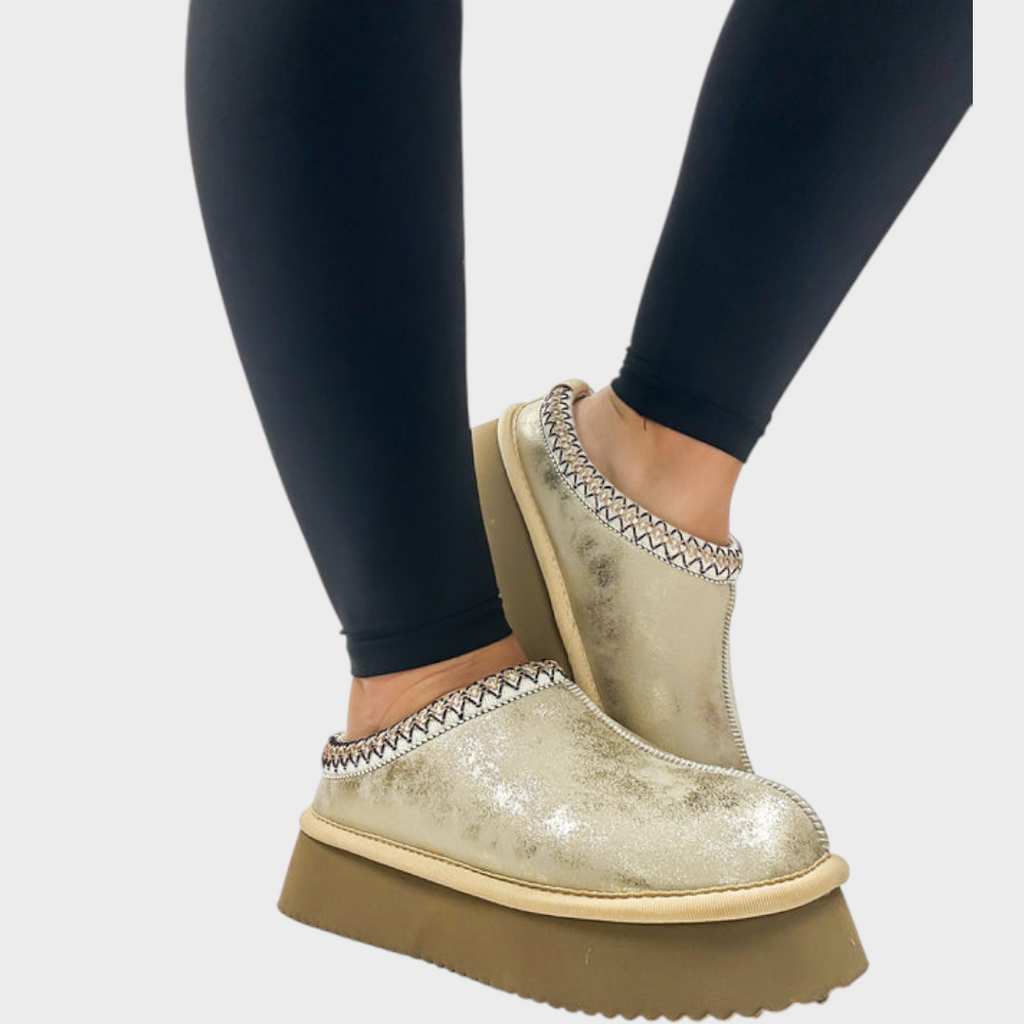 Stormie | Corky's Plateauschuhe in Goldmetallic