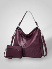 Freia – Elegante Lederschultertasche für Damen – Ansicht 2