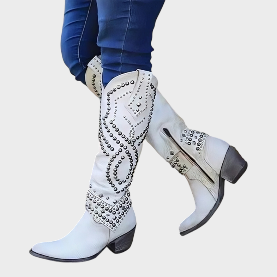 Orthopädische Damen-Kniestiefel Orena mit spitzer Zehenpartie – Ansicht 5