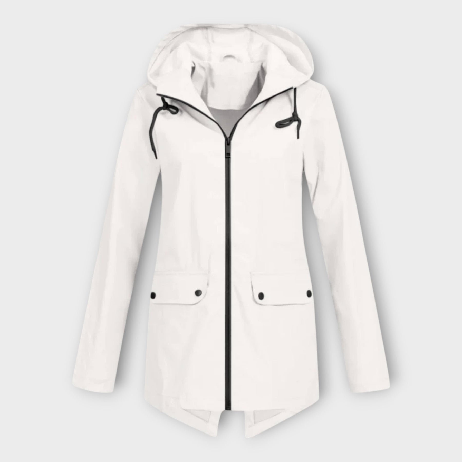 Linda – Stilvolle wasserdichte Damenjacke mit Kapuze – Ansicht 3