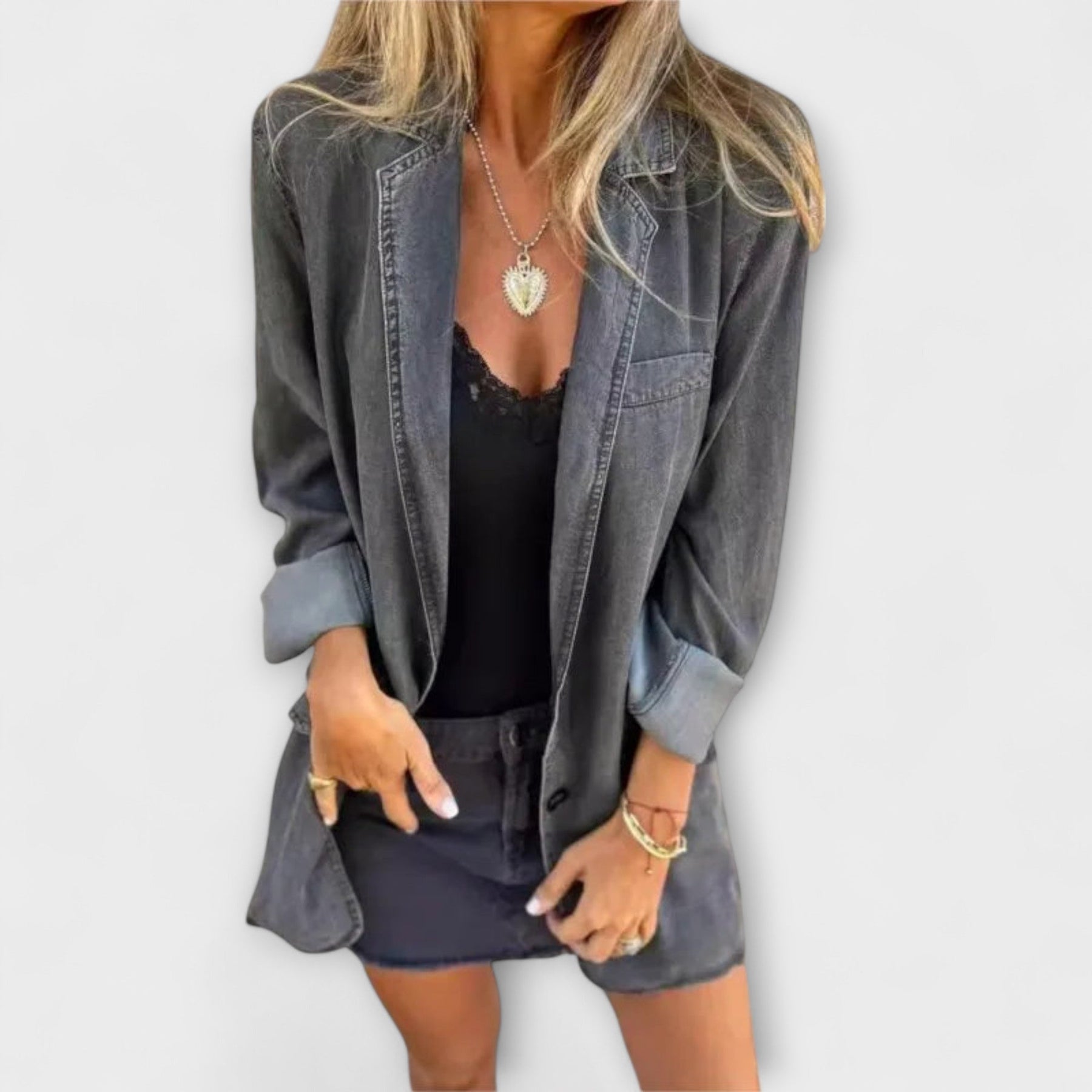 Damen-Jeansjacke Elina im Blazer-Stil – Ansicht 5