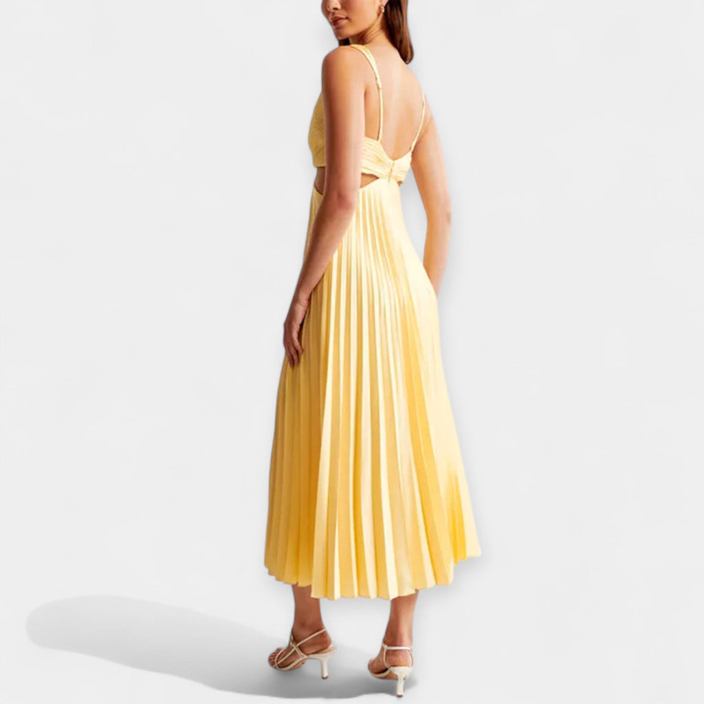 Plissiertes Maxikleid