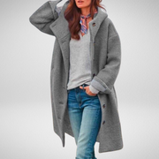 Élodie – Stilvoller bequemer Wintermantel für Damen mit Taschen – Ansicht 3