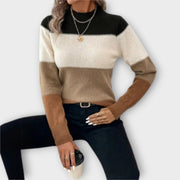 Eleganter gestreifter Damenpullover Elina – Ansicht 2