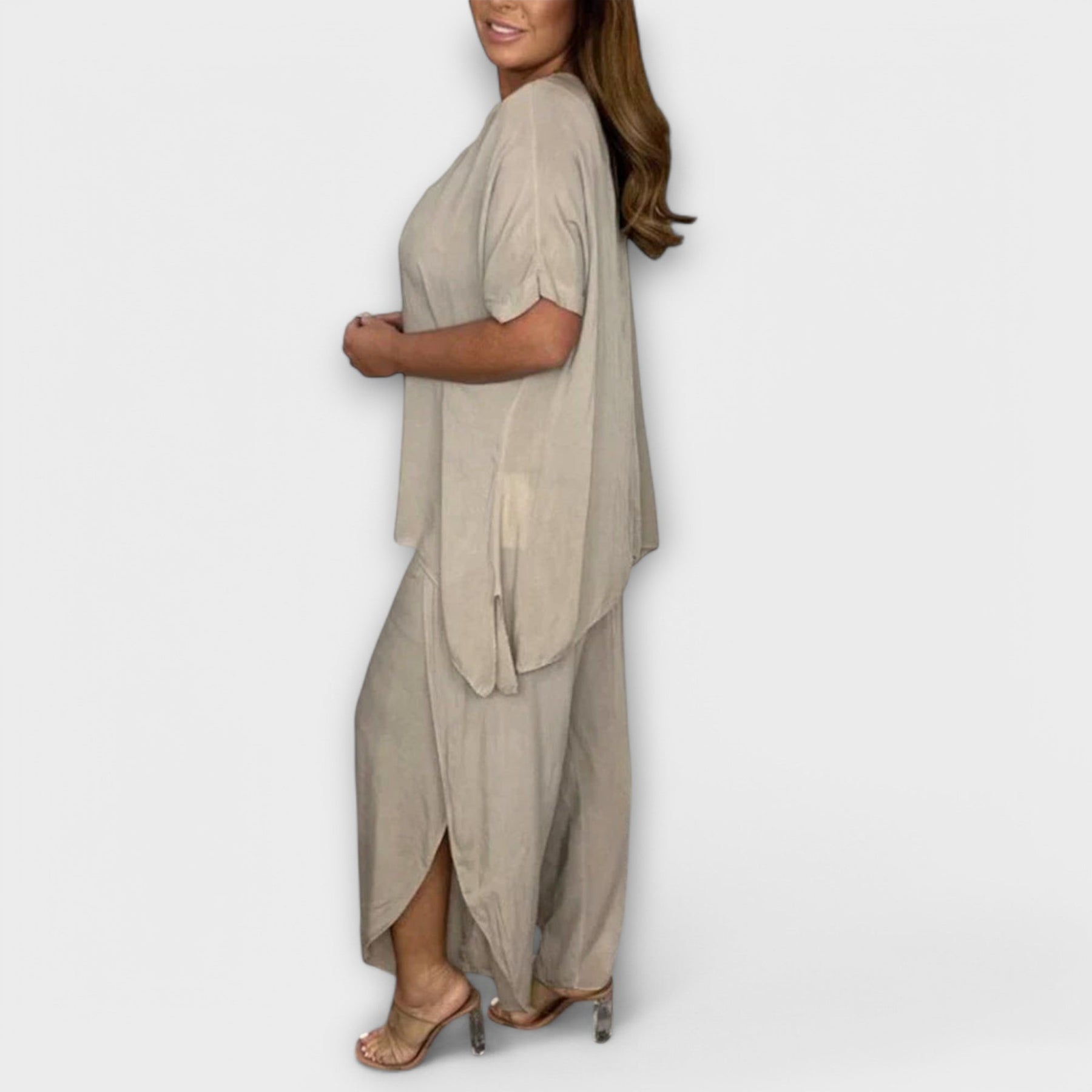 Maria – Damen-Set mit Bluse und lockerer Hose – Ansicht 2