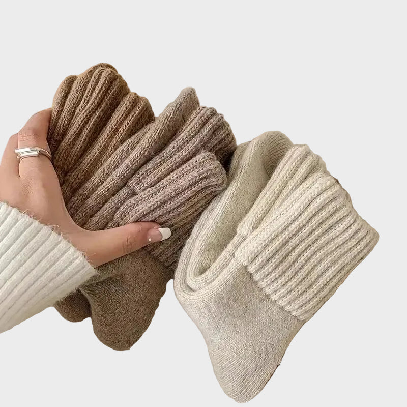 Sally – Wadenlange Damen-Wintersocken aus Baumwolle – Ansicht 2
