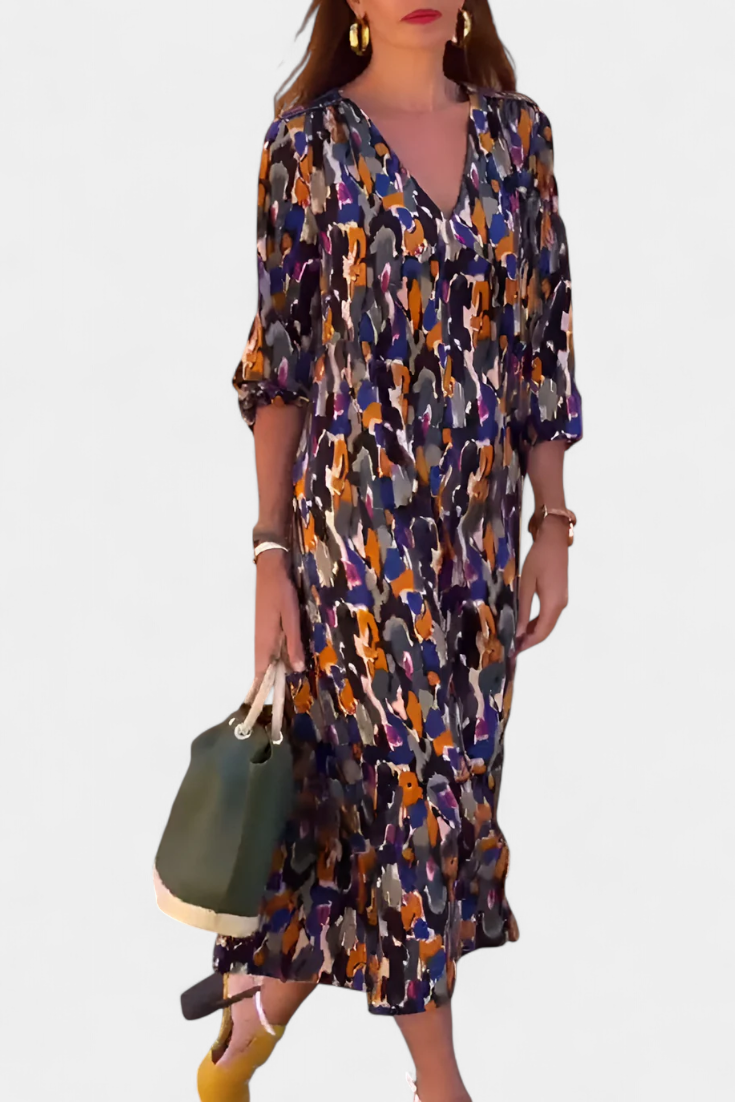 Teodora – Retro-Damenkleid mit Puffärmeln – Ansicht 3