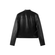Iris – Kurze schwarze Motorradjacke für Damen aus PU – Ansicht 2