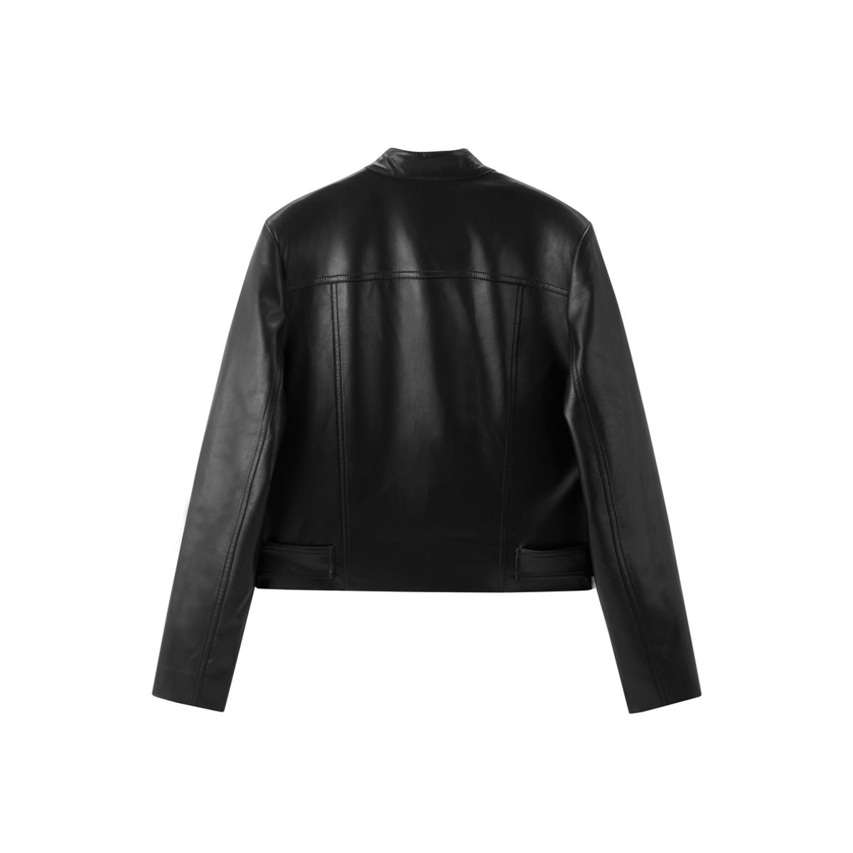 Iris – Kurze schwarze Motorradjacke für Damen aus PU – Ansicht 2
