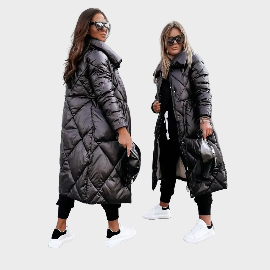 Elsa – Eleganter warmer Wintermantel für Damen – Ansicht 2