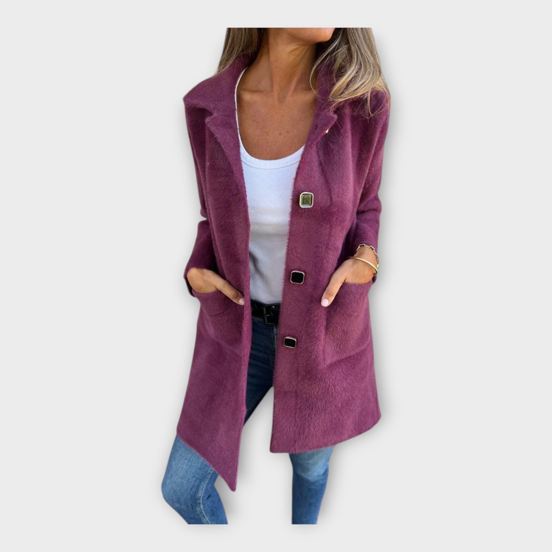 Marce – Eleganter Wollmantel für Damen – Ansicht 2