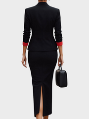 Vicky – Damen-Set aus Kontrastblazer und ärmellosem Midikleid – Ansicht 4