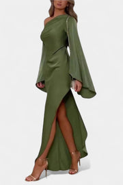 Keisha – Asymmetrisches Damen-Maxikleid mit One-Shoulder-Ausschnitt – Ansicht 2