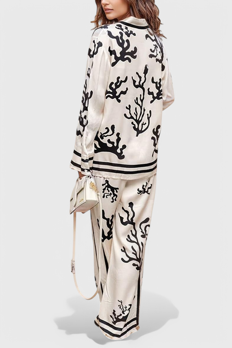 Damen-Set Nazaret mit weiter Hose und künstlerischem Print – Ansicht 6