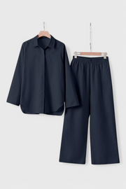 Damen-Set Skye aus Baumwolle und Leinen mit Hemd – Ansicht 6