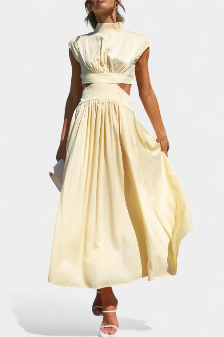 Jocelyn – Kleid-Set für Damen mit hohem Ausschnitt und Seitenschlitz – Ansicht 5