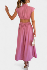 Jocelyn – Kleid-Set für Damen mit hohem Ausschnitt und Seitenschlitz – Ansicht 2