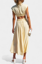 Jocelyn – Kleid-Set für Damen mit hohem Ausschnitt und Seitenschlitz – Ansicht 6