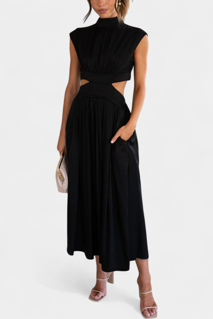 Jocelyn – Kleid-Set für Damen mit hohem Ausschnitt und Seitenschlitz – Ansicht 20