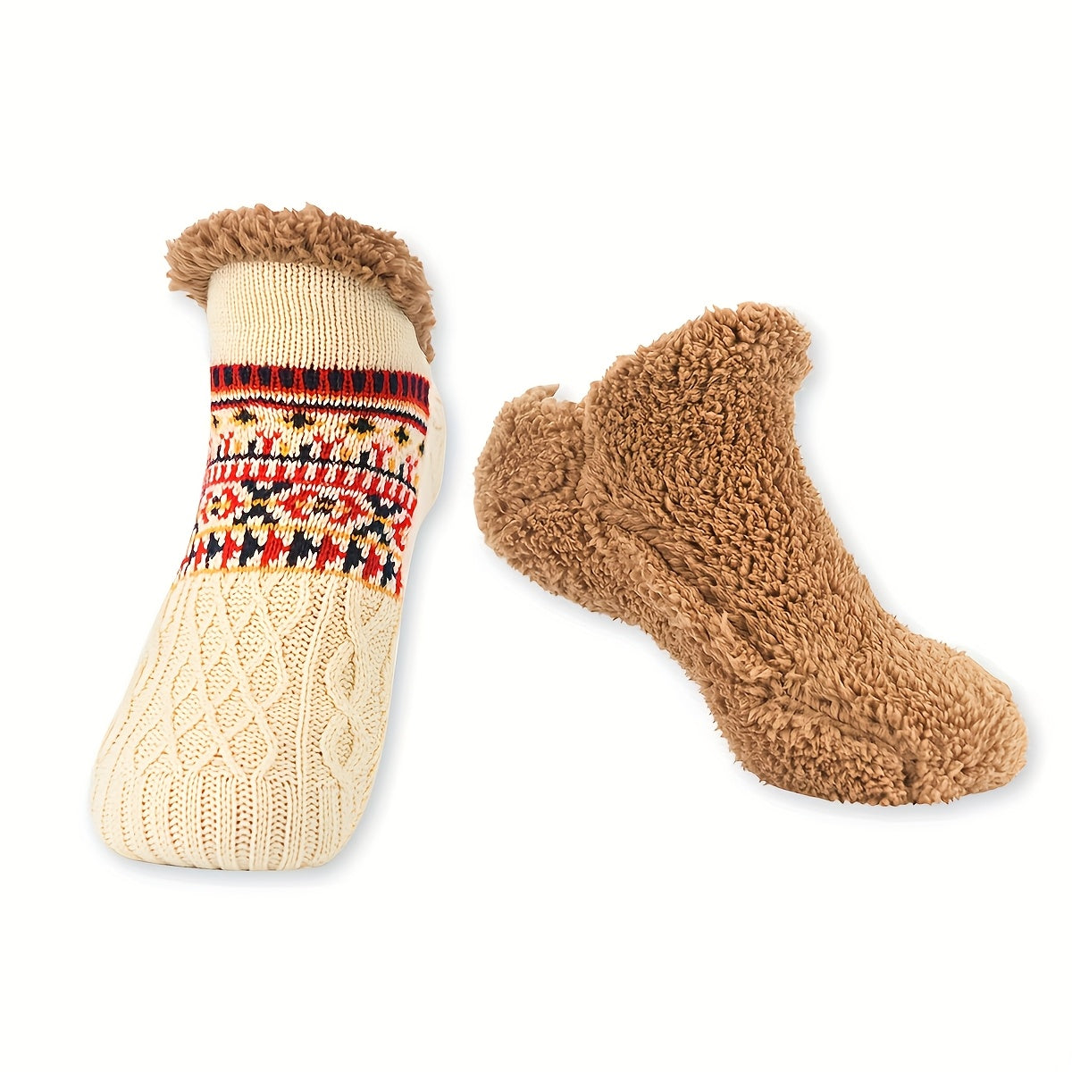 Gestrickte Damen-Hausschuhe Julia mit Fleecefutter – Ansicht 7
