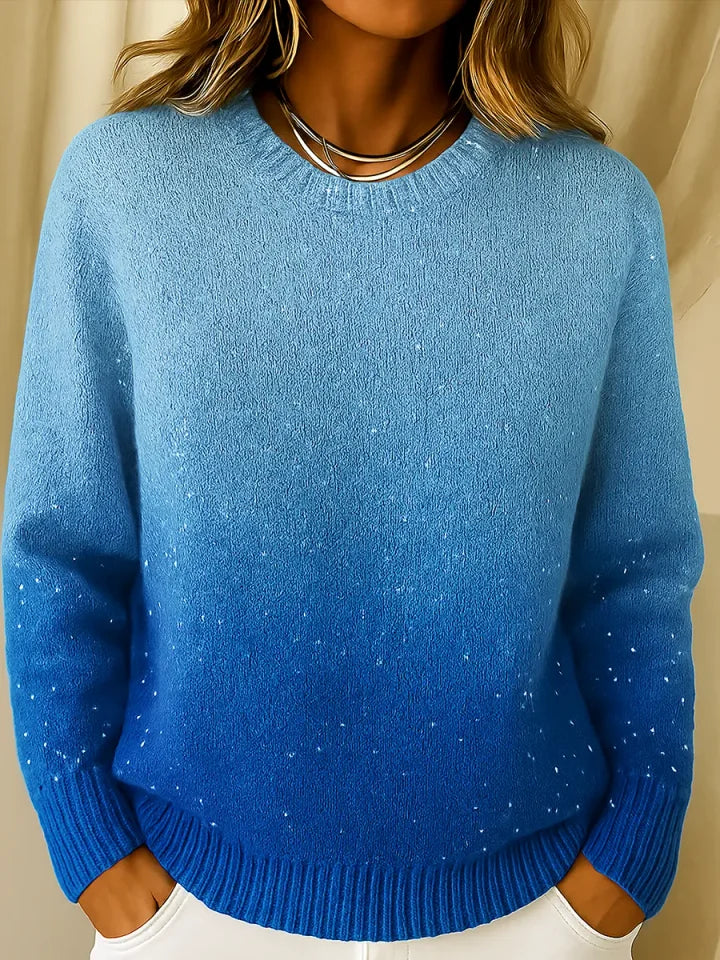 Damen-Stricktop Charice mit Satin-Farbverlauf