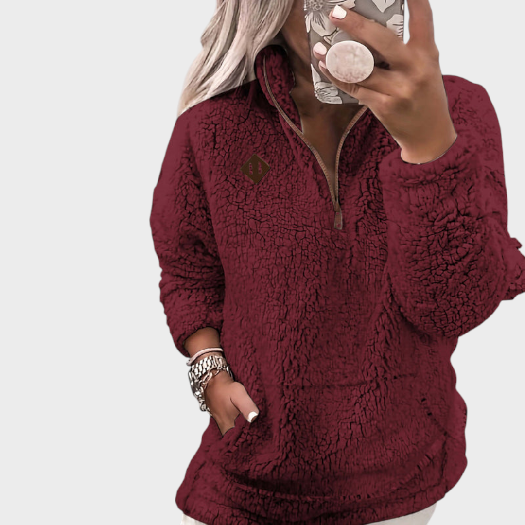 Eloise | Fleecegefüttertes Sweatshirt mit Reißverschluss