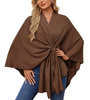Maegan – Eleganter Poncho-Schal für Damen mit offenem Vorderteil – Ansicht 10