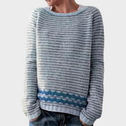 Kylie – Lässiger Damenpullover mit dezenten Streifen – Ansicht 2