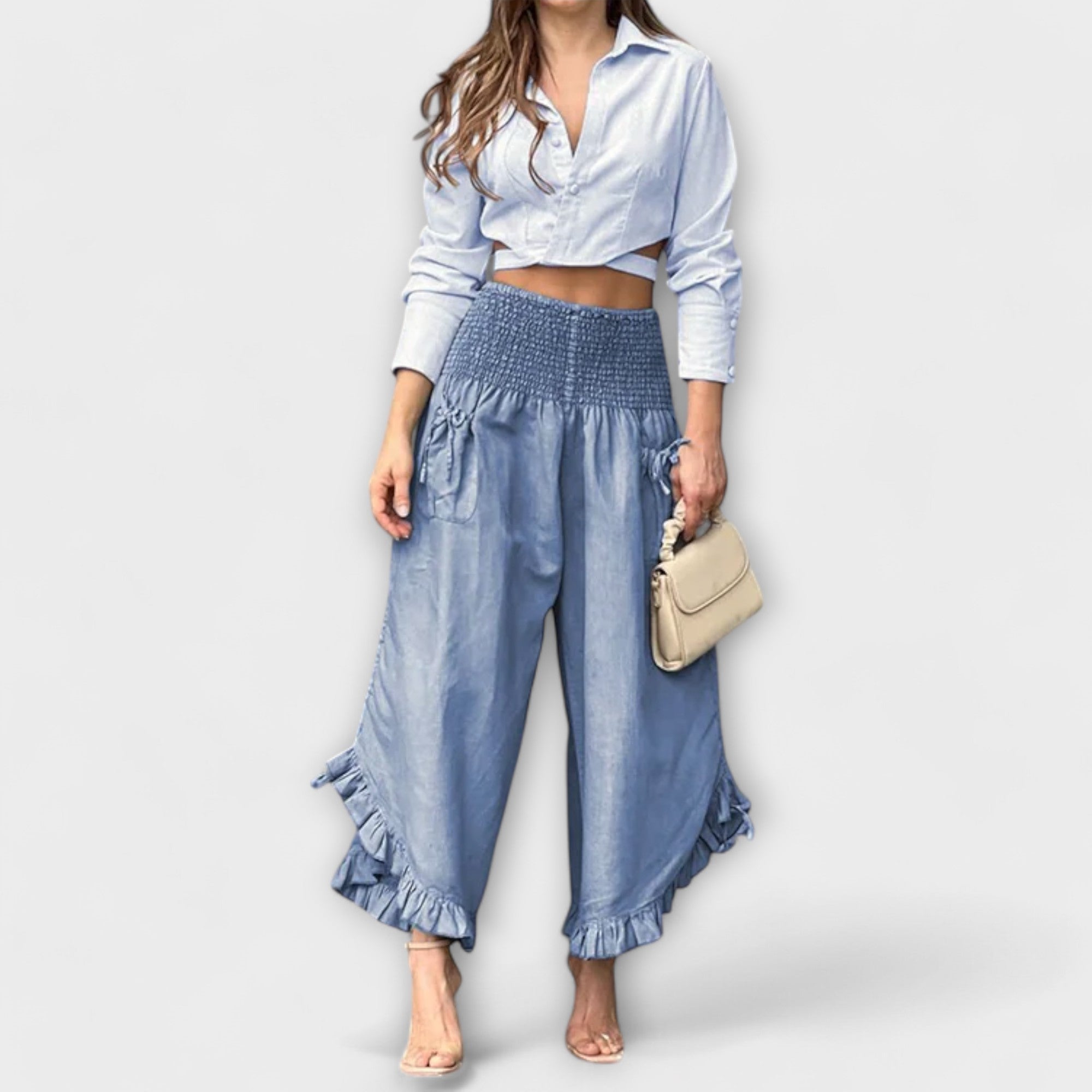 Jaya – Lockere Leinenhose mit modernen Falten