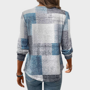 Marj – Vintage-Langarmshirt für Damen mit Karomuster – Ansicht 5