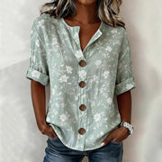 Erika | Vintage-Bluse mit Blumenmuster