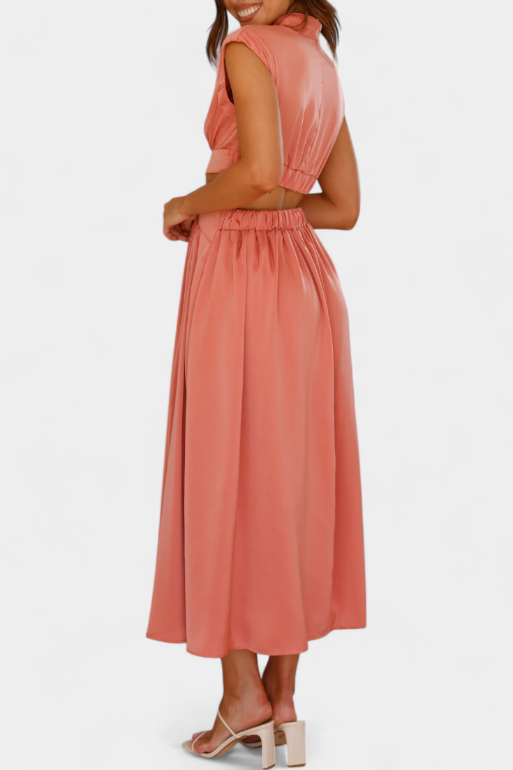 Jocelyn – Kleid-Set für Damen mit hohem Ausschnitt und Seitenschlitz – Ansicht 9
