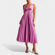 Eliza – Plissiertes Maxikleid für Damen – Ansicht 11