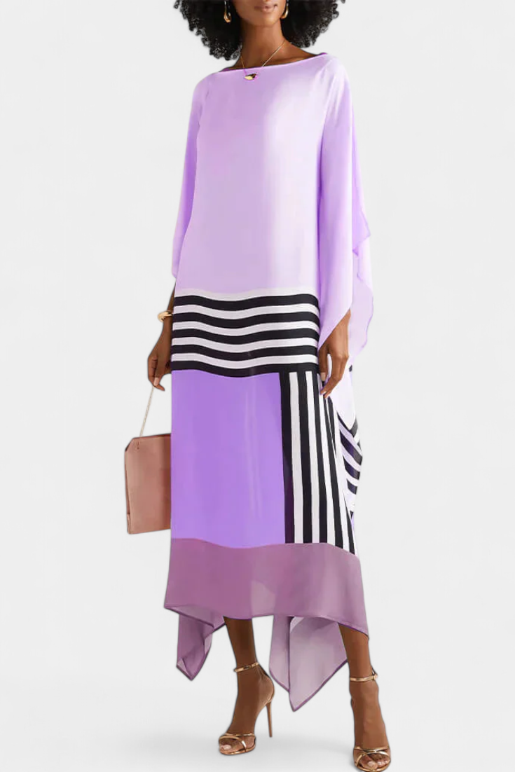 Eleonora – Damen-Kaftan mit geometrischem Muster – Ansicht 10