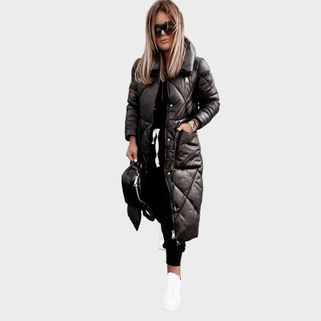 Elsa – Eleganter warmer Wintermantel für Damen – Ansicht 3