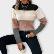 Eleganter gestreifter Damenpullover Elina – Ansicht 3