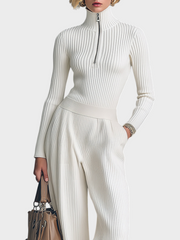 Miles – Zweiteiliges Damen-Set mit Rollkragenjacke und weiter Hose