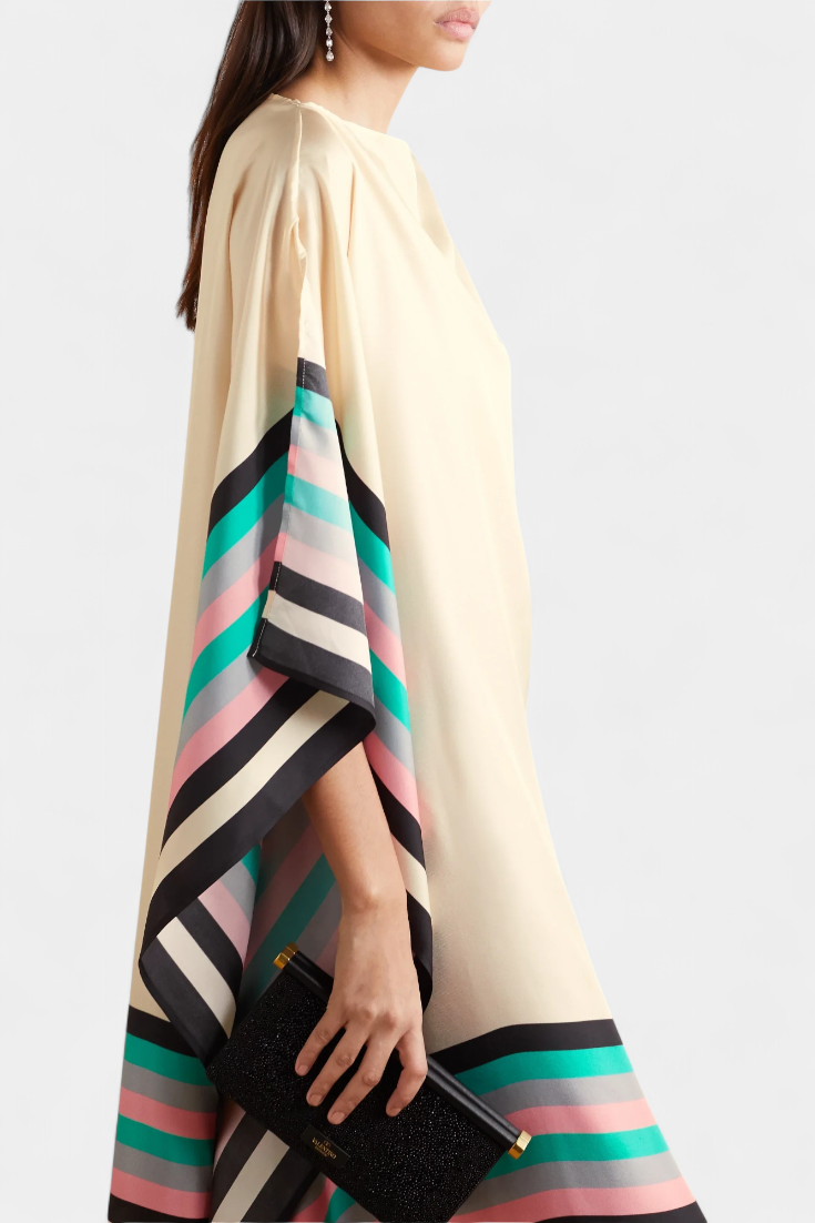 Eleonora – Damen-Kaftan mit geometrischem Muster – Ansicht 4