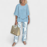 Modernes Damen-Set Rosamund mit Bluse und Hose – Ansicht 2