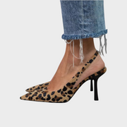 Isabriella – Orthopädische Slingback-Pumps für Damen mit Leopardenmuster