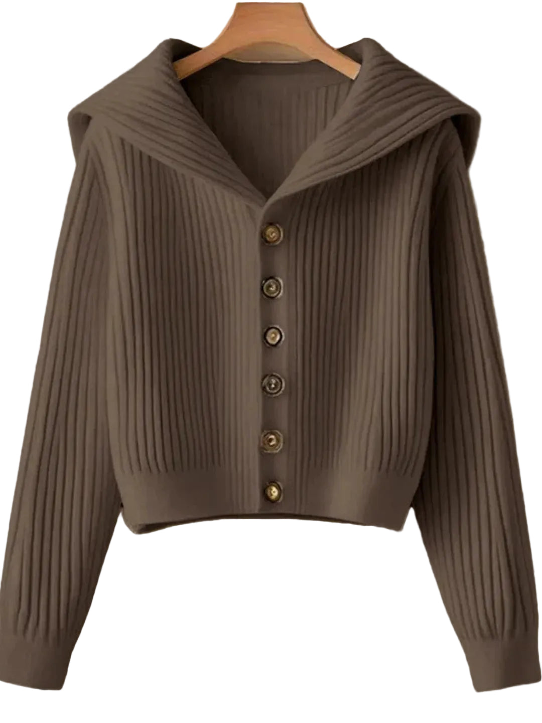 Melina – Damen-Strickjacke mit Rippenmuster – Ansicht 3