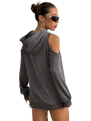 Ellen – Off-Shoulder-Kapuzenpullover für Damen