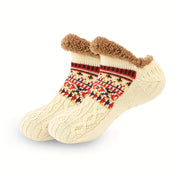 Gestrickte Damen-Hausschuhe Julia mit Fleecefutter – Ansicht 3