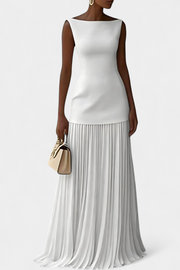 Damen-Chiffon-Abendkleid Silvana mit Falten – Ansicht 3